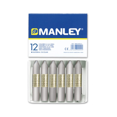 caja 12 ceras blandas plata