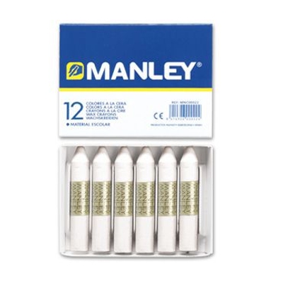 caja 12 ceras blandas blanco