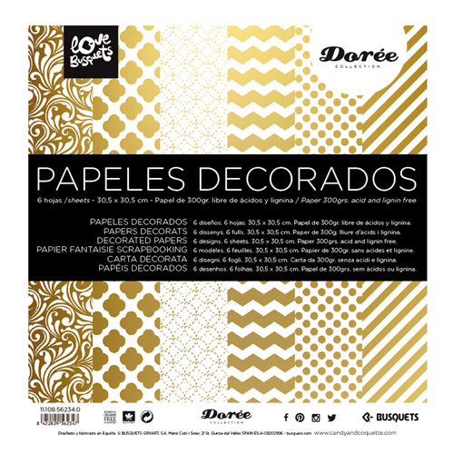 papeles scrapbook estampados 6 modelos