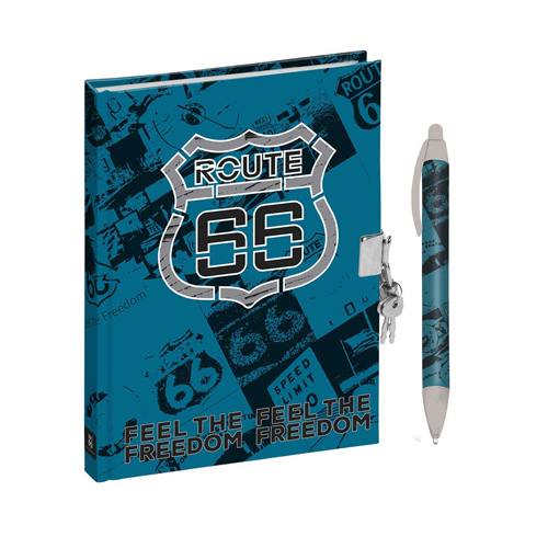 diario con candado y boligrafo