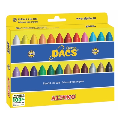 caja 24 ceras blandas dacs colores varia
