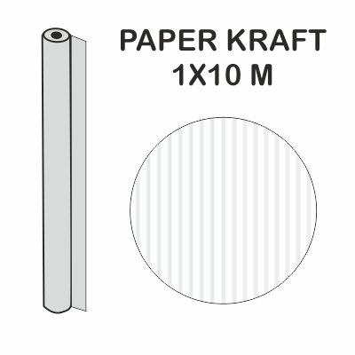 rollo kraft blanco 10x1m 70gr