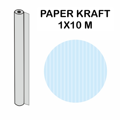 rollo kraft azul turquesa 1x10m 70gr