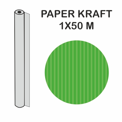 rollo kraft verde vivo 1x50m 70gr