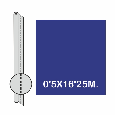 rotllo cel.lofana trepanat blau 25 fulls