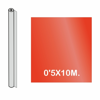 rollo papel metalizado rojo 0.5x10m