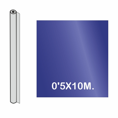 rollo papel metalizado azul 0.5x10m