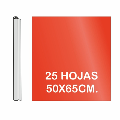 rollo charol 25 hojas 50x65cm rojo