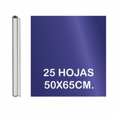 rollo charol 25 hojas 50x65cm azul marin