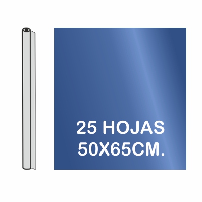 rollo charol 25 hojas 50x65cm azul mar