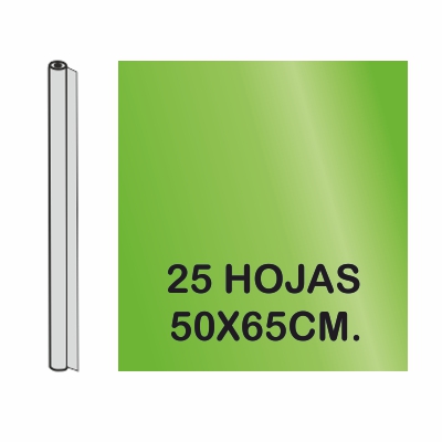 rollo charol 25 hojas 50x65cm verde fuer