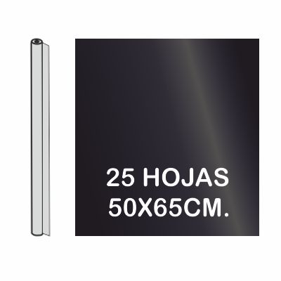 rollo charol 25 hojas 50x65cm negro