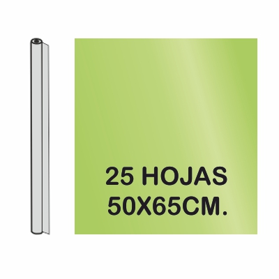 rollo charol 25 hojas 50x65cm verde