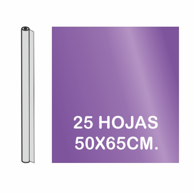 rollo charol 25 hojas 50x65cm lila