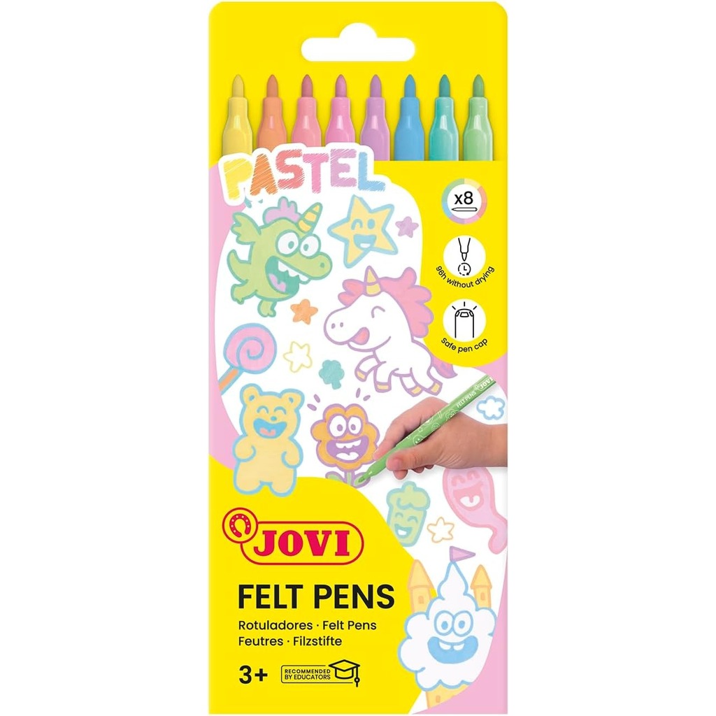 pack 8 rotuladores pastel jovi
