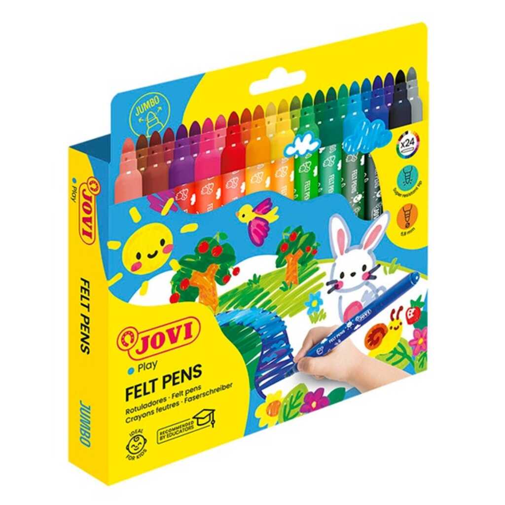 caja 24 rotuladores jovi punta gruesa