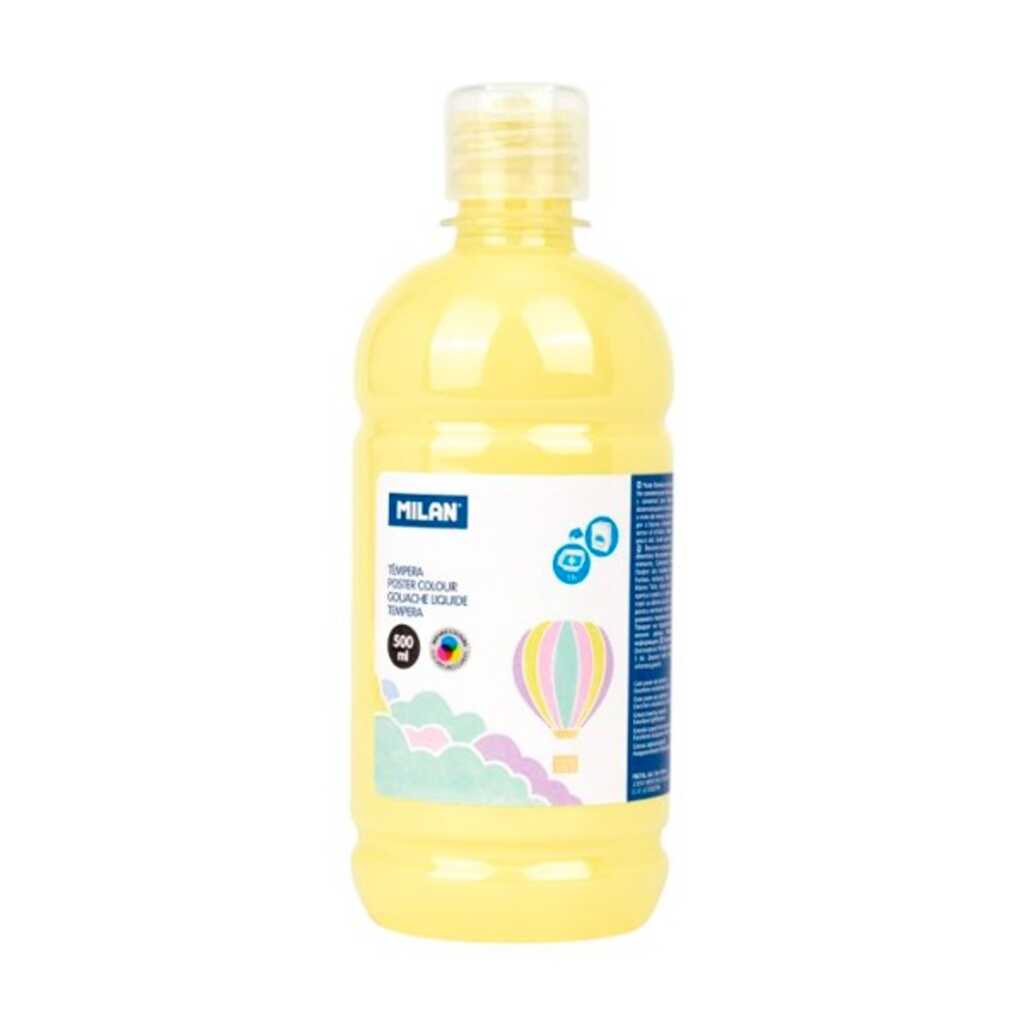 tempera liquida 500ml milan amarillo pas