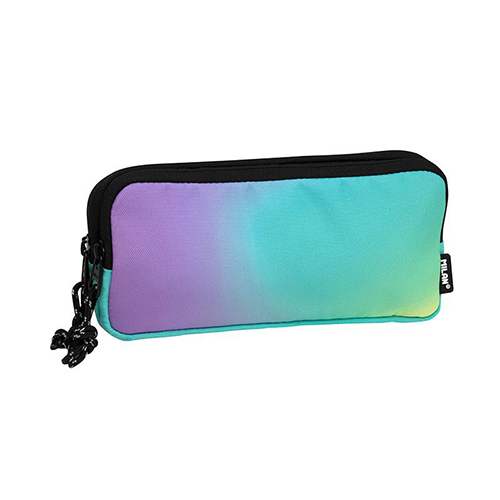 estuche 3 cremalleras sunset verde