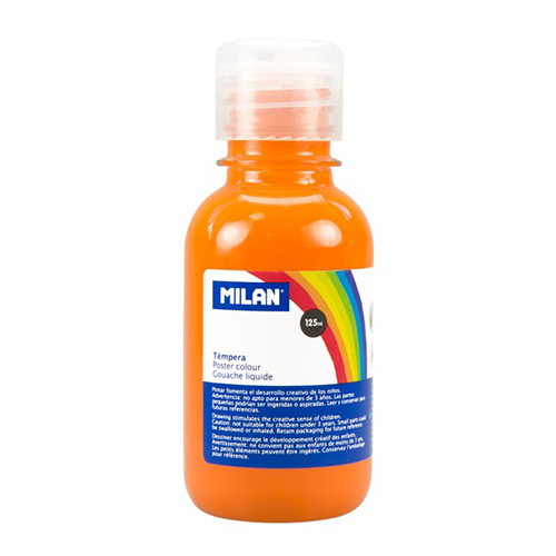 tempera 125ml naranja