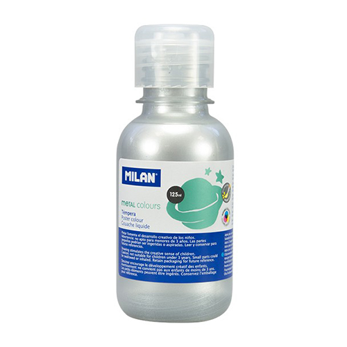 tempera 125ml plata