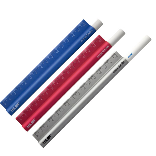 regla + goma eraser & ruler 15cm.