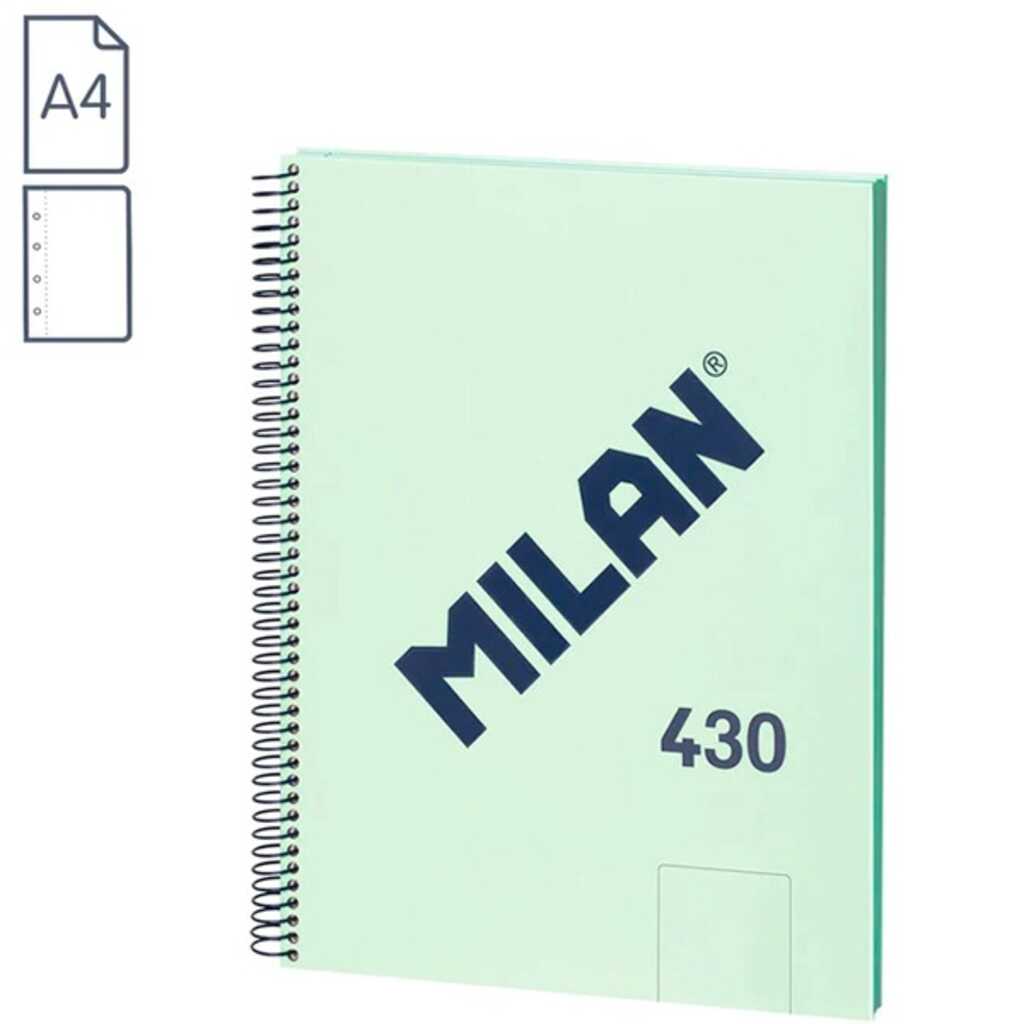 libreta a4 verde 80h espiral lisa