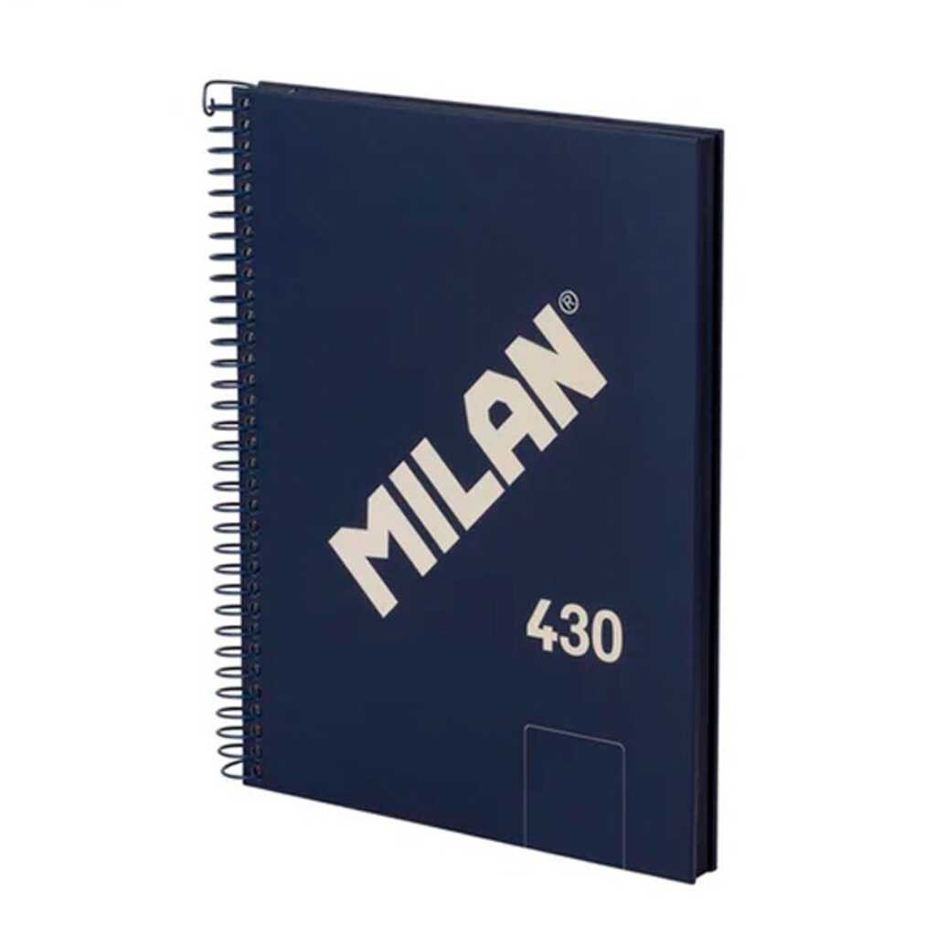 libreta a5 azul 80h espiral lisa 430