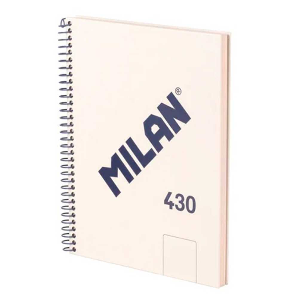libreta a5 beige 80h espiral lisa 430