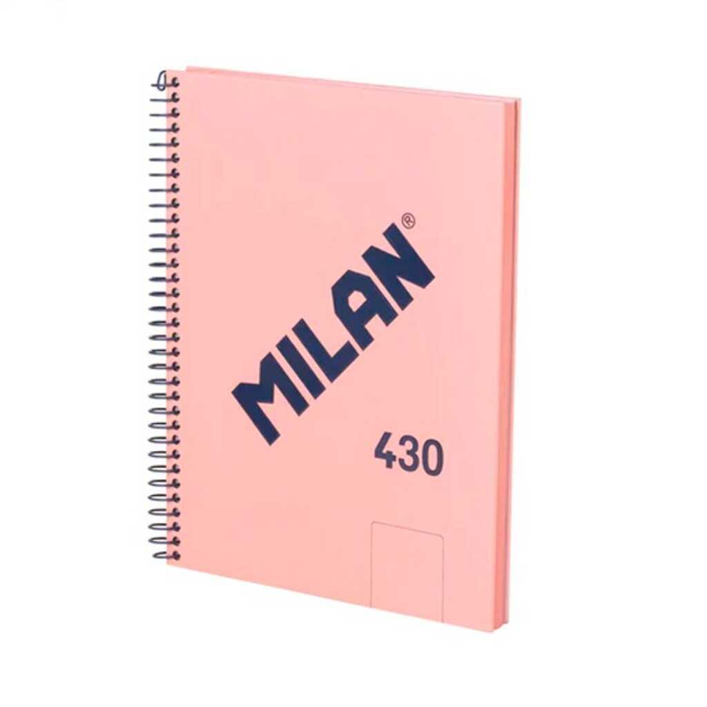 libreta a5 rosa 80h espiral lisa 430