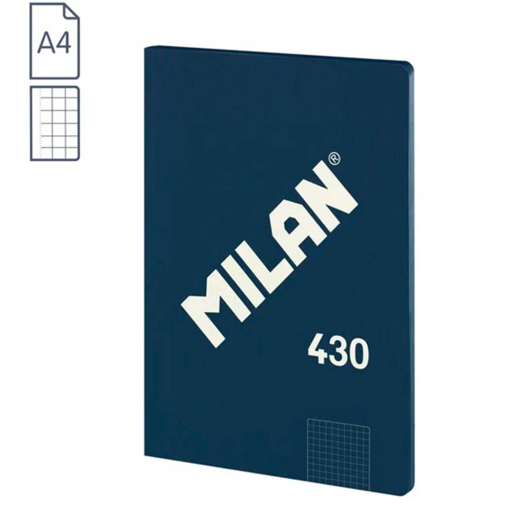 libreta a4 azul 48h cuadricula