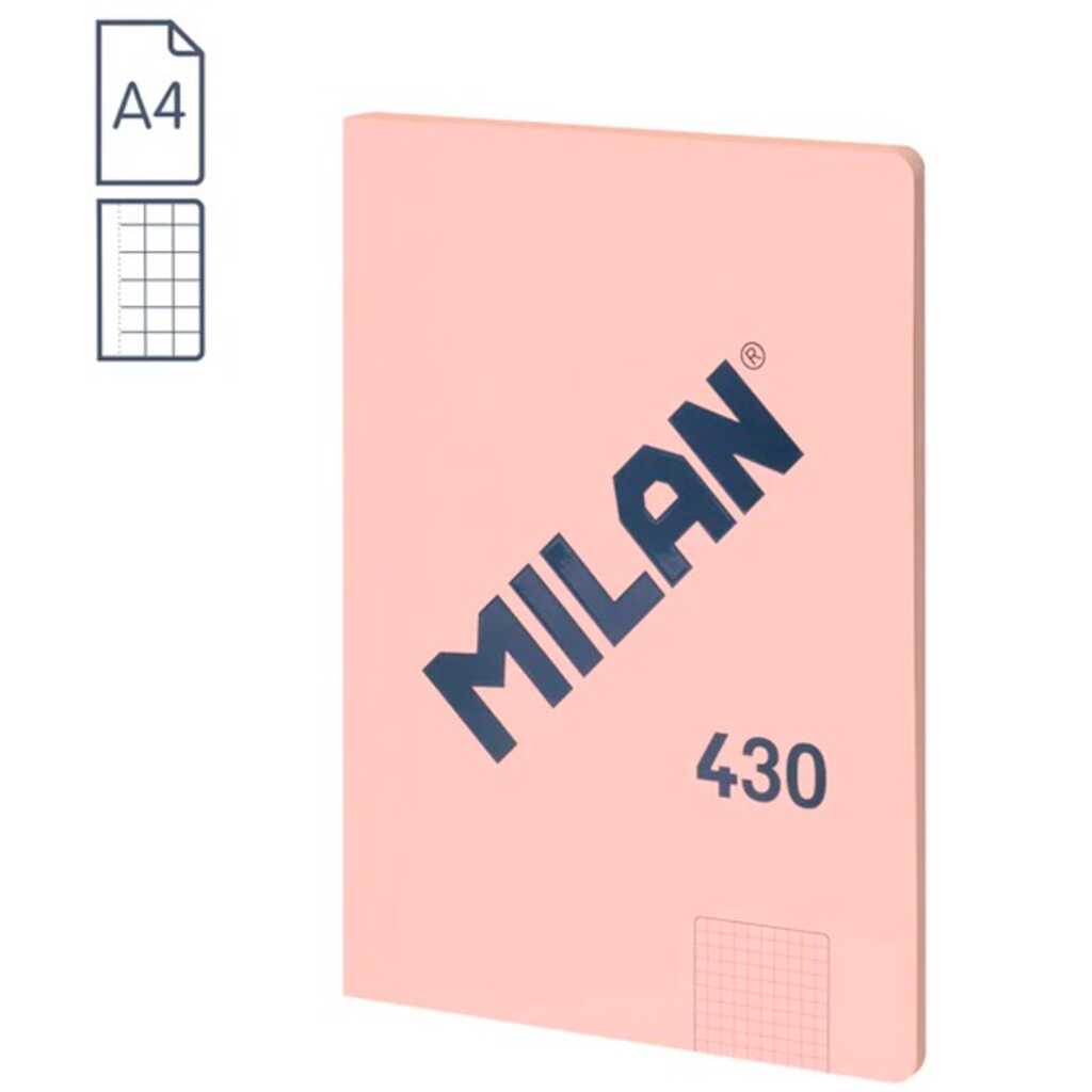 libreta a4 rosa 48h cuadricula