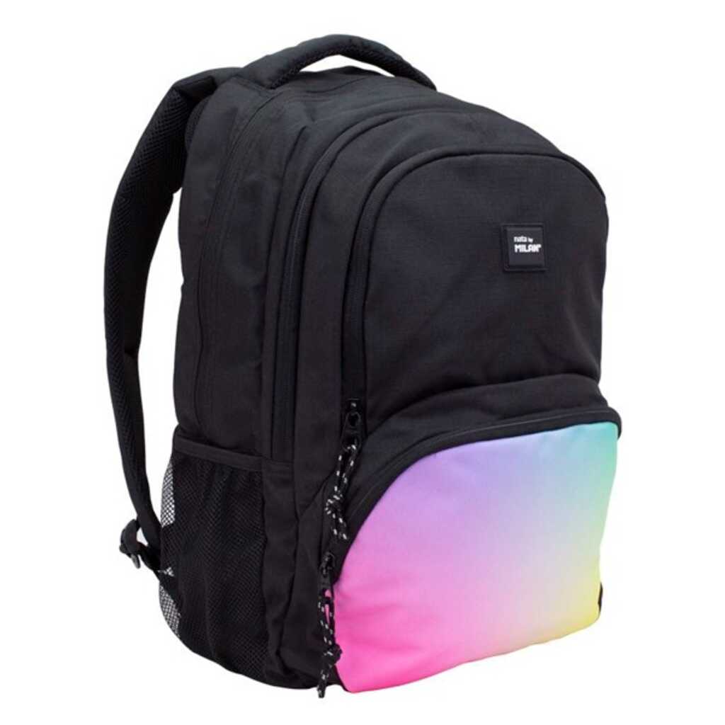 mochila escolar 25l. sunset negra