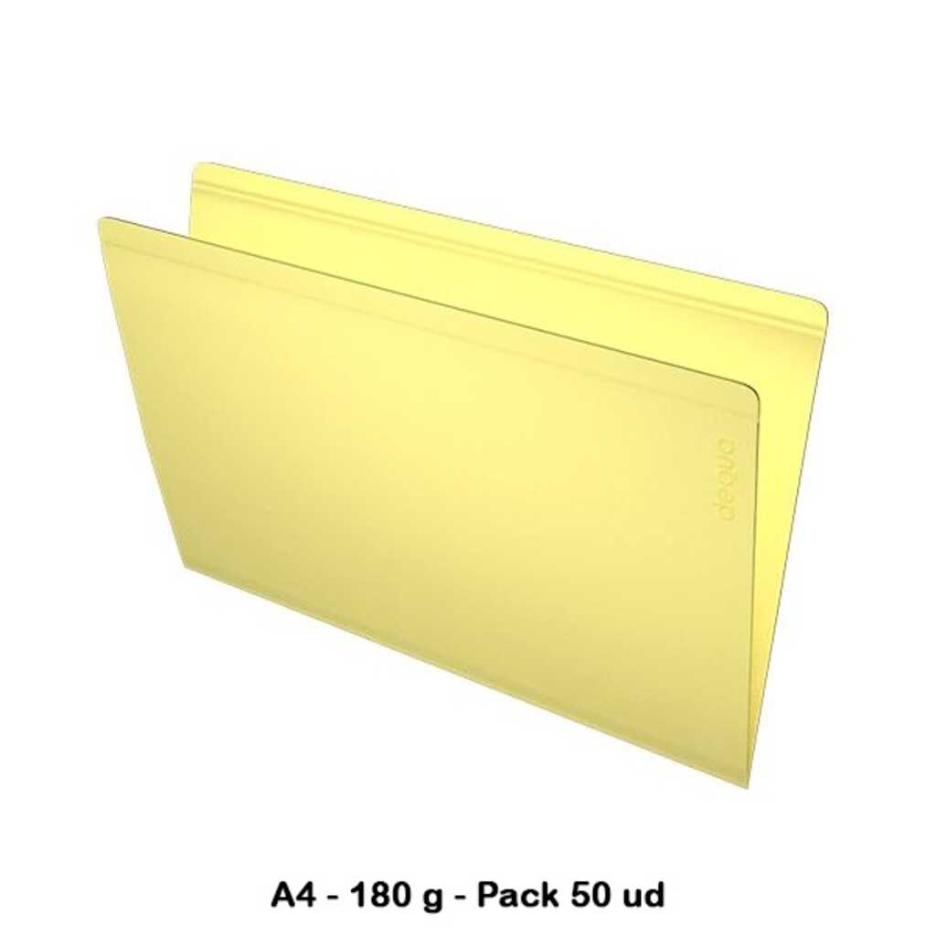pack 50 subcarpetas a4 amarillo pastel