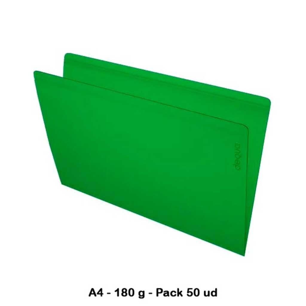 paq. 50 subcarpetas a4 185gr verde
