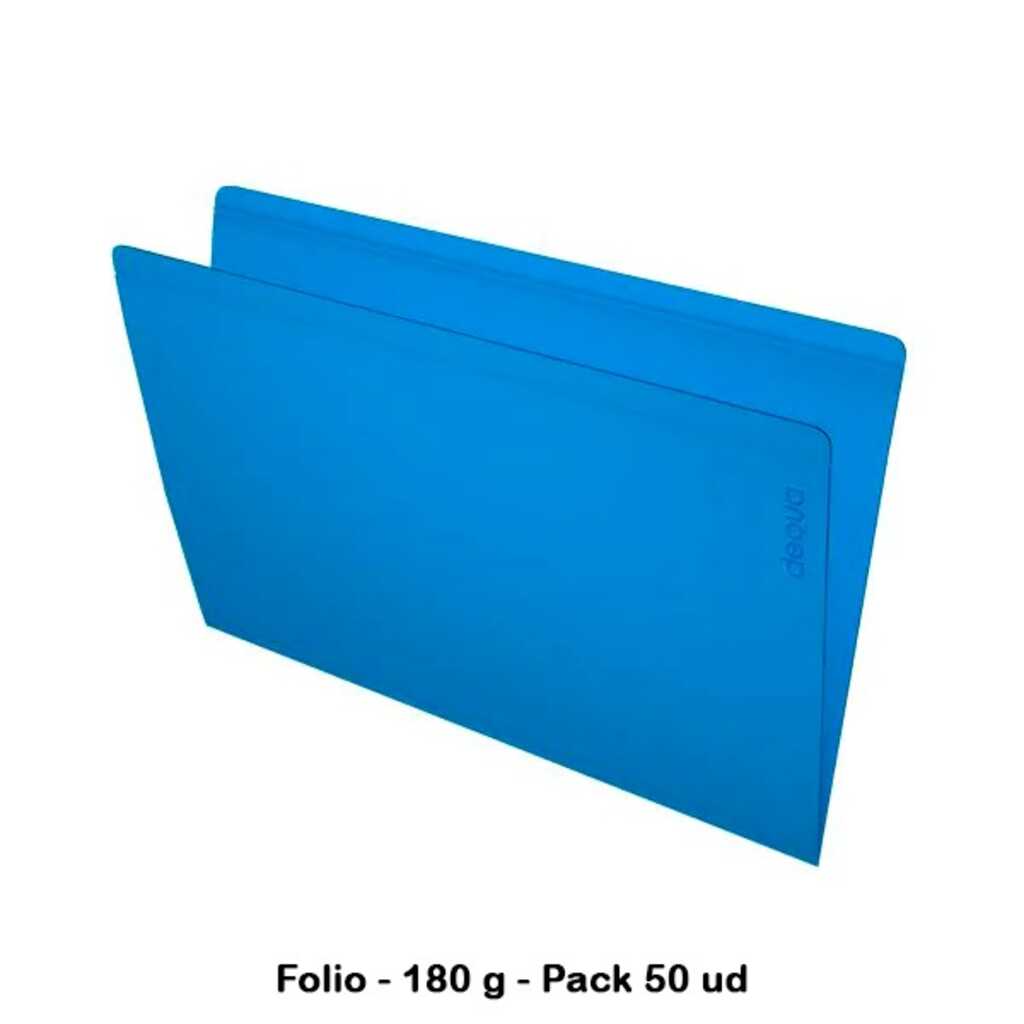paq. 50 subcarpetas folio 185gr azul