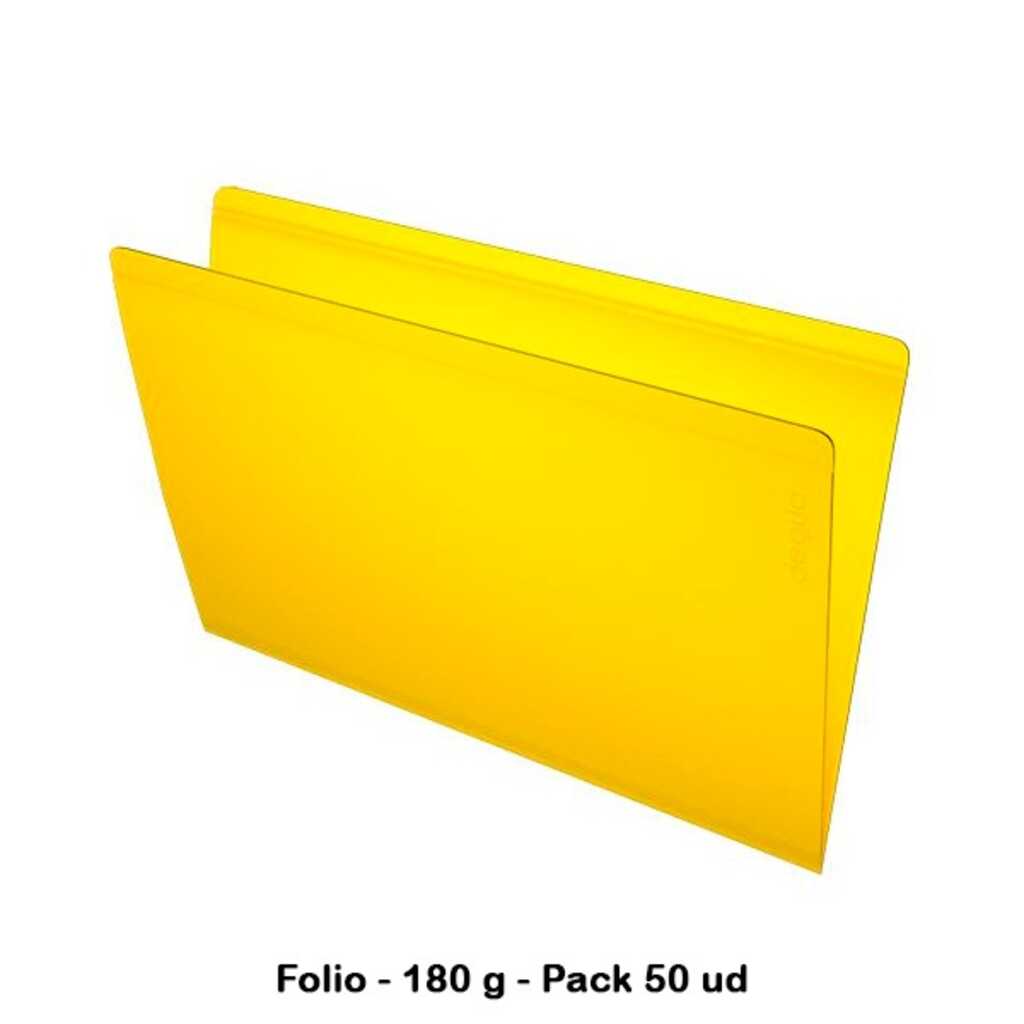 paq. 50 subcarpetas folio 185gr amarillo