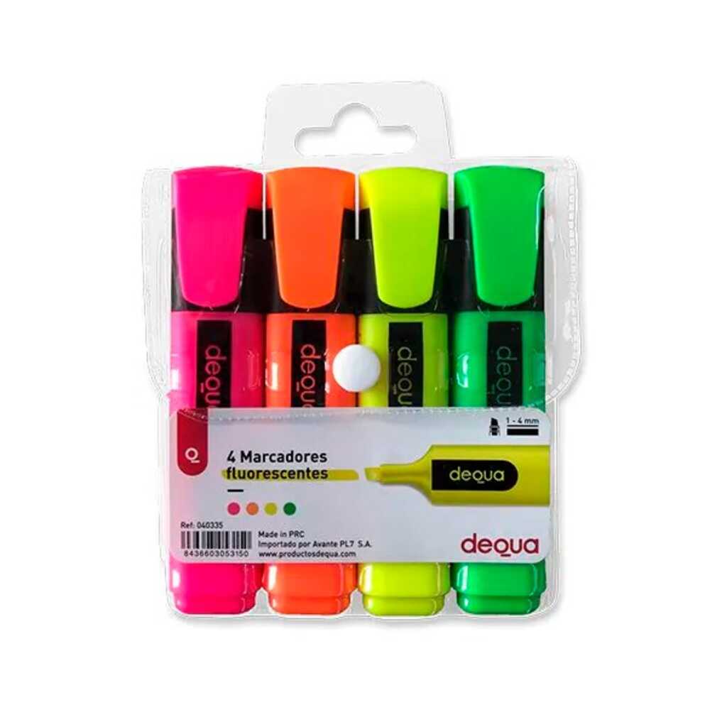 blister 4 fluorescentes dequa