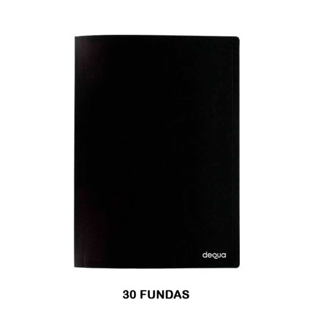 carpeta dequa 30 fundas negro