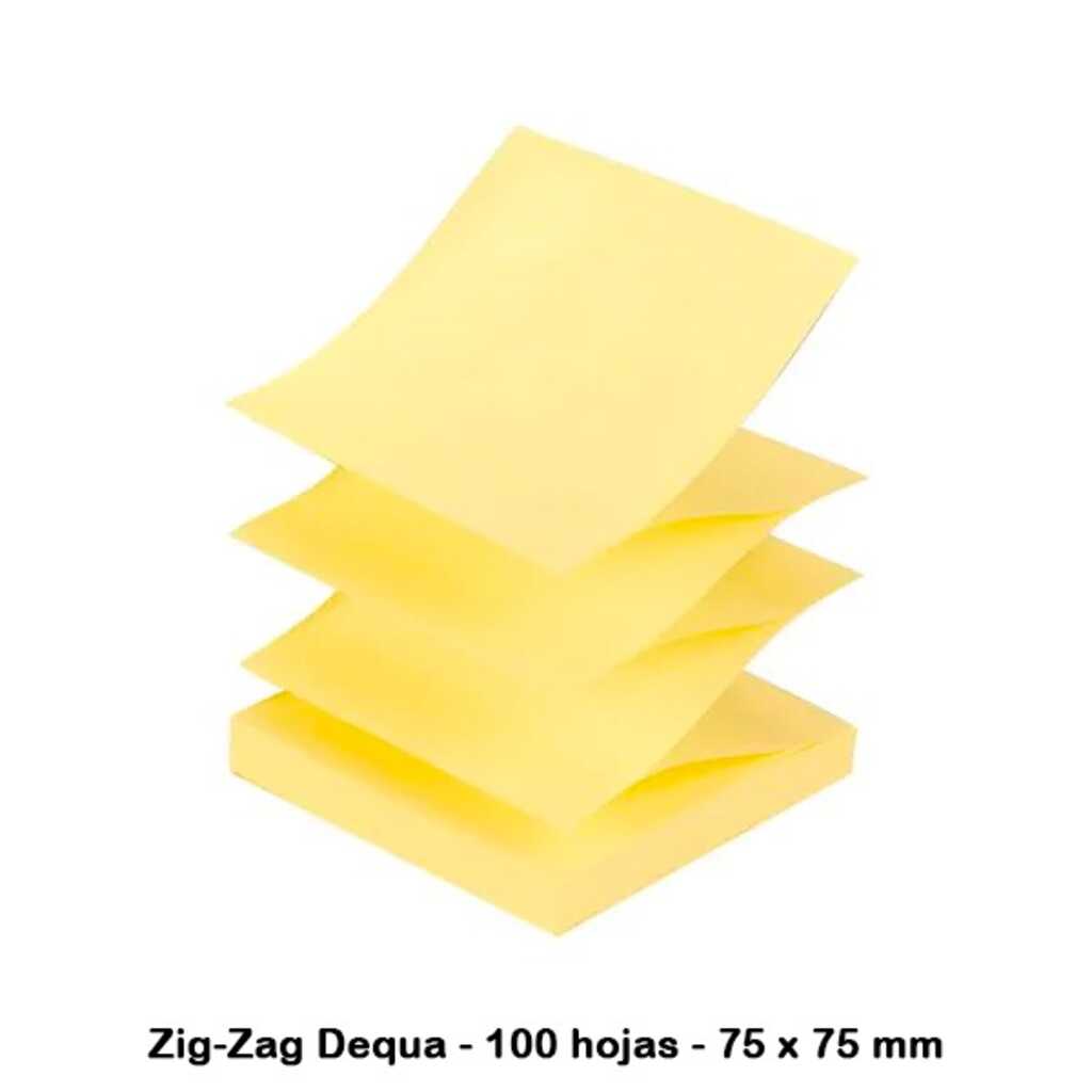 notas adhesivas zig-zag dequa 76x76mm