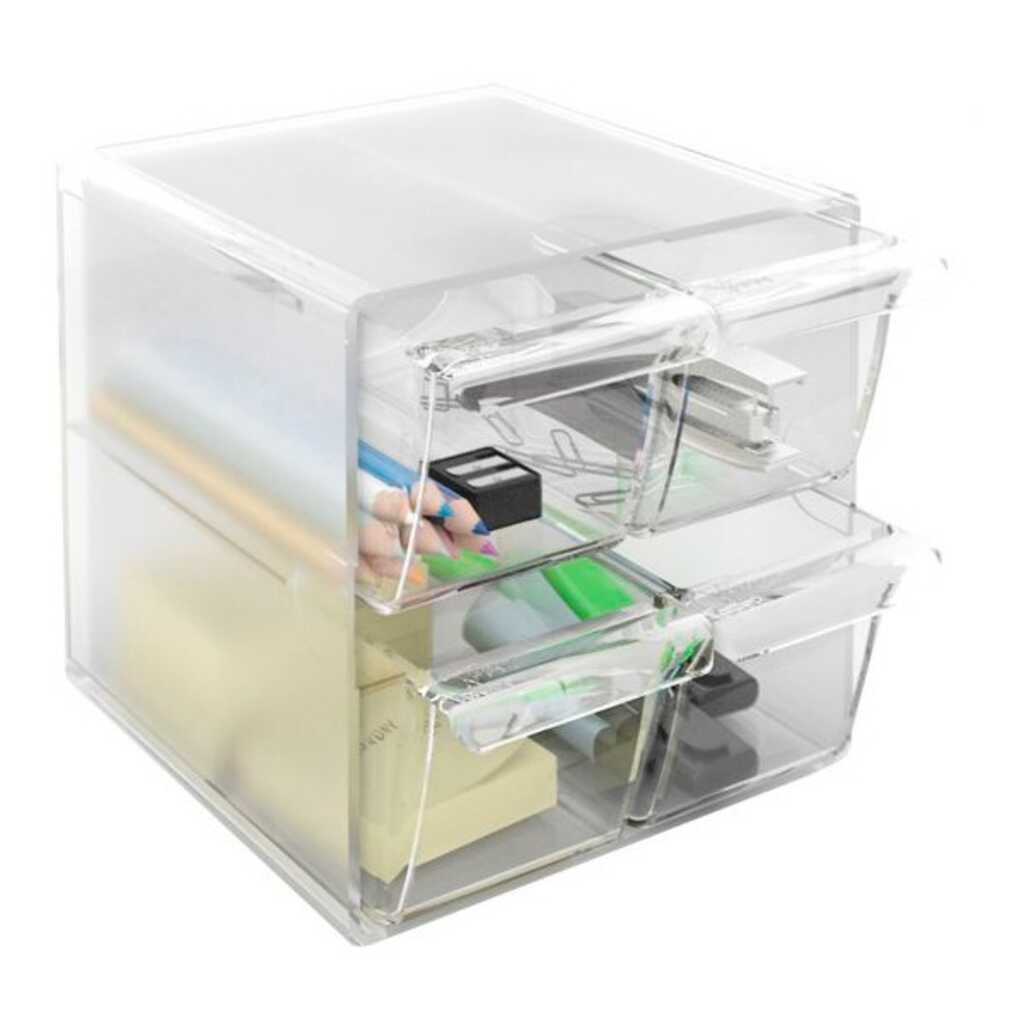 modulo archicubo 4 cajones transparente