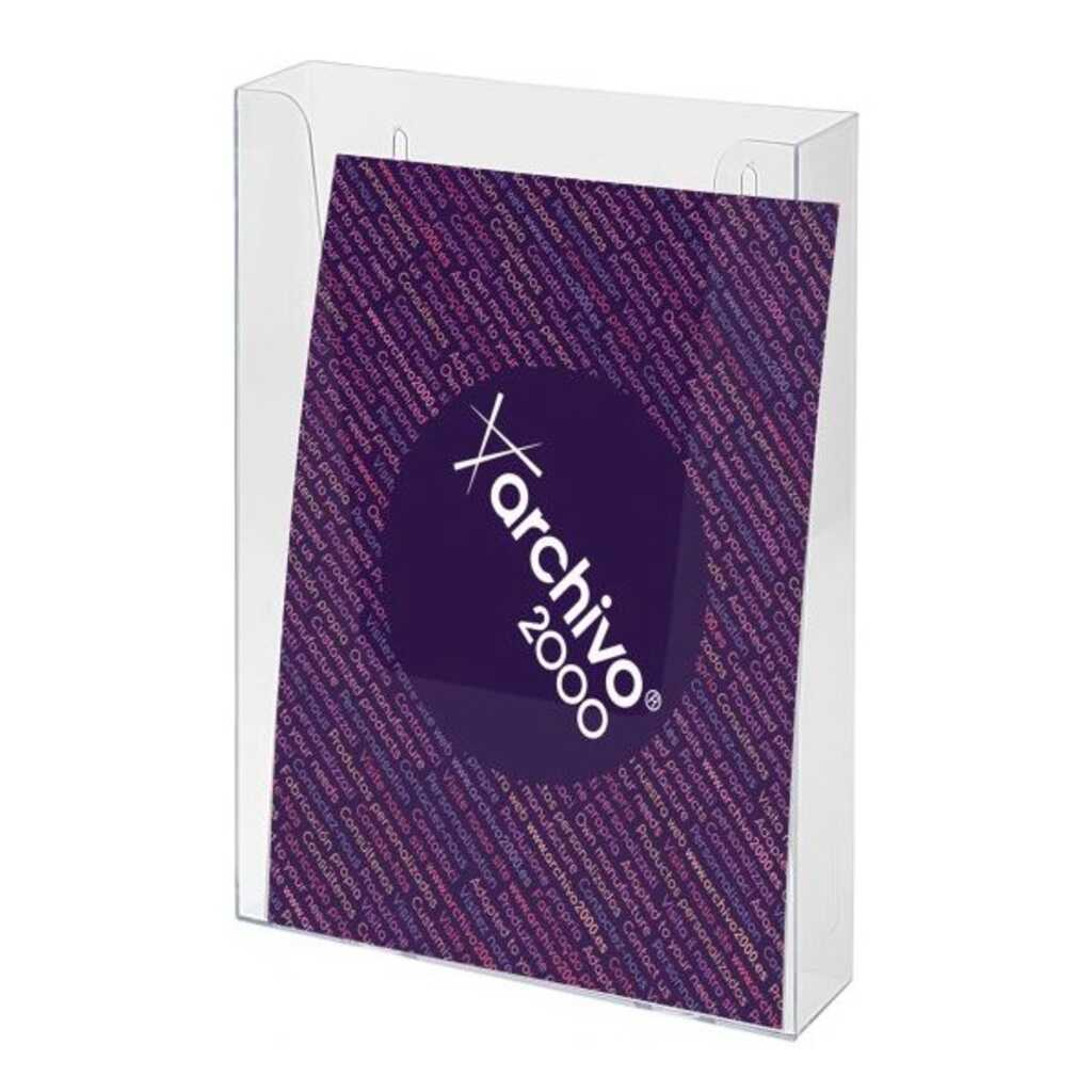 expositor mural triptico transparente