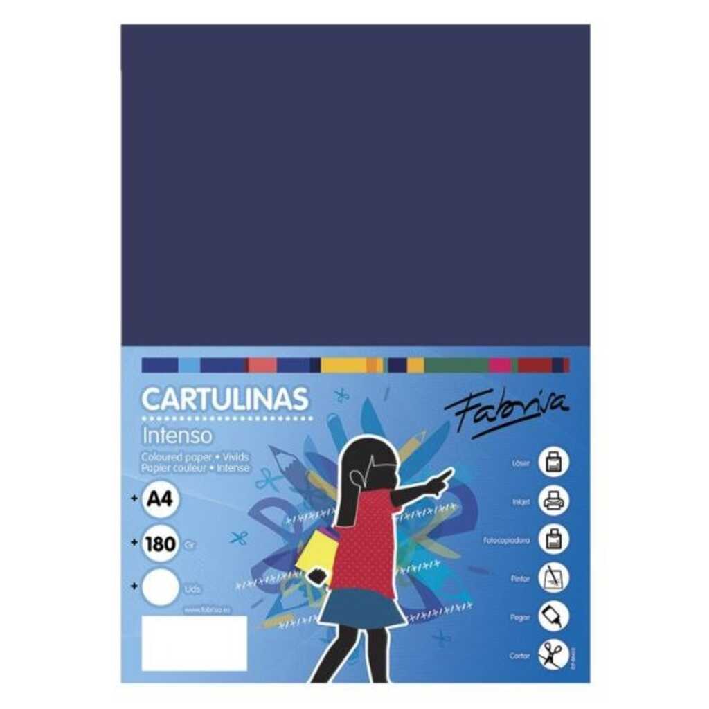 paquet 50f. cartolina a4 185gr blau ultr