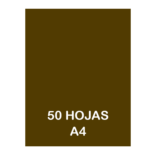 paquet 50f. cartolina a4 185gr. marro