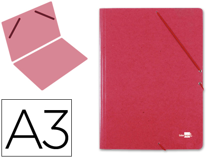 carpeta dibujo a3 carton c/solapas rojo