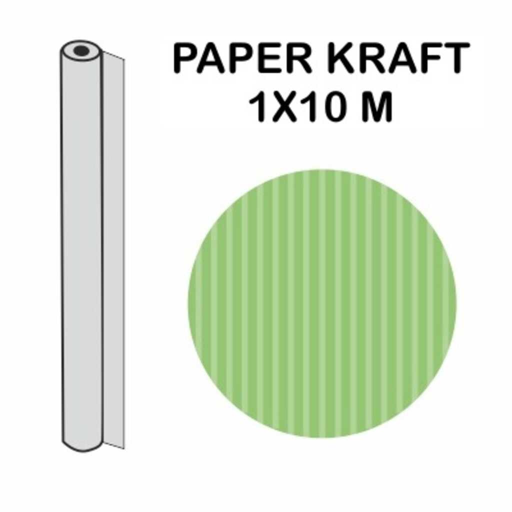rollo kraft verde vivo 1x10m 70gr