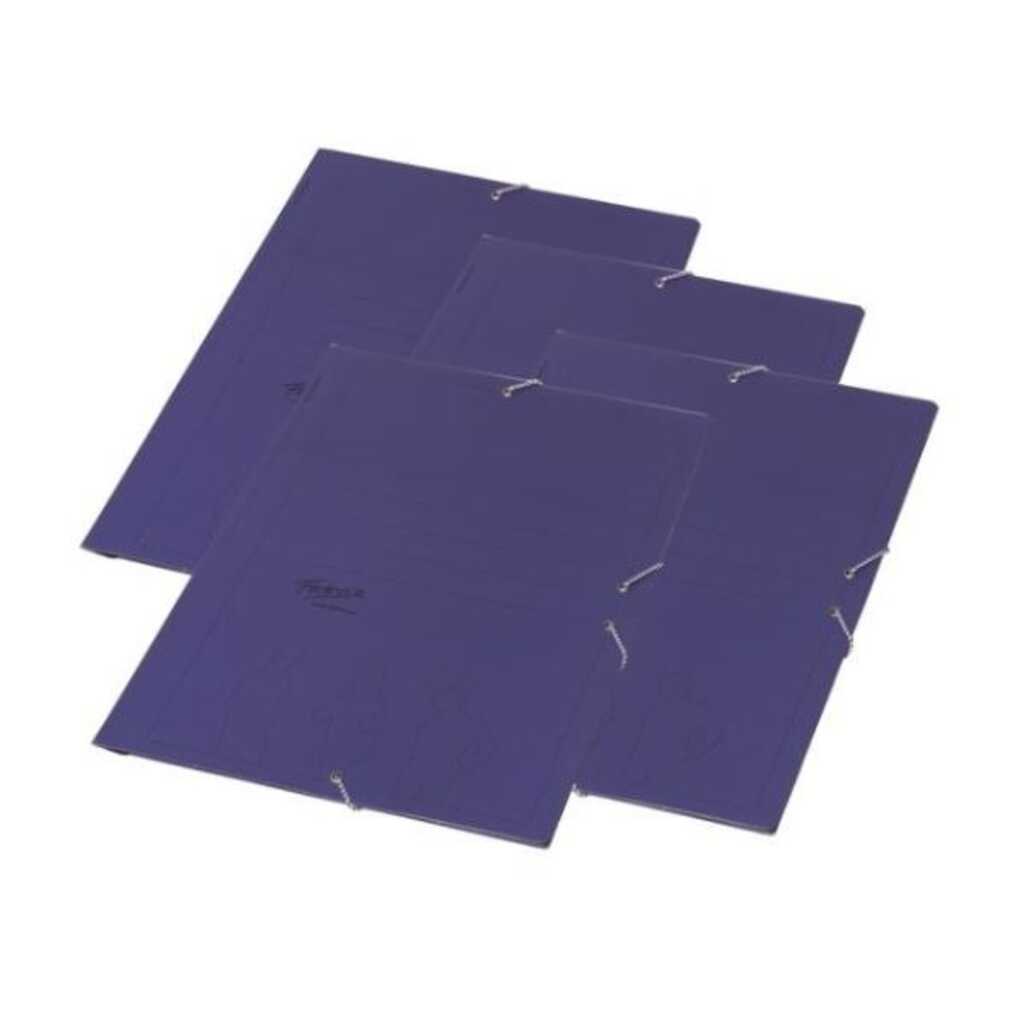 carpeta folio con gomas azul 3 solapas