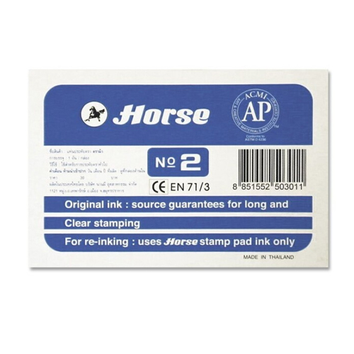 tampon tinta horse num.2 85x125mm azul