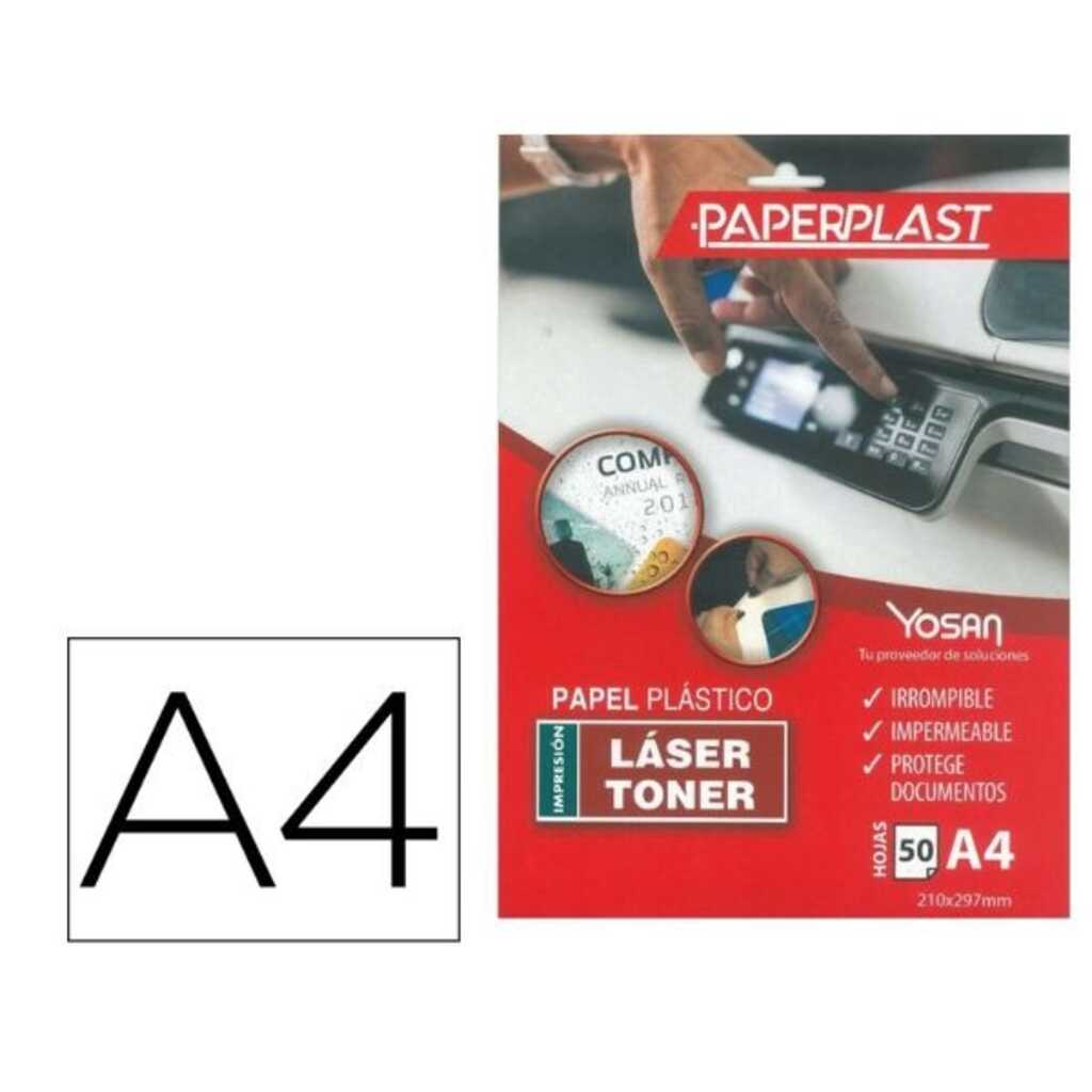 paquete 50h paperplast blanco 200 micras