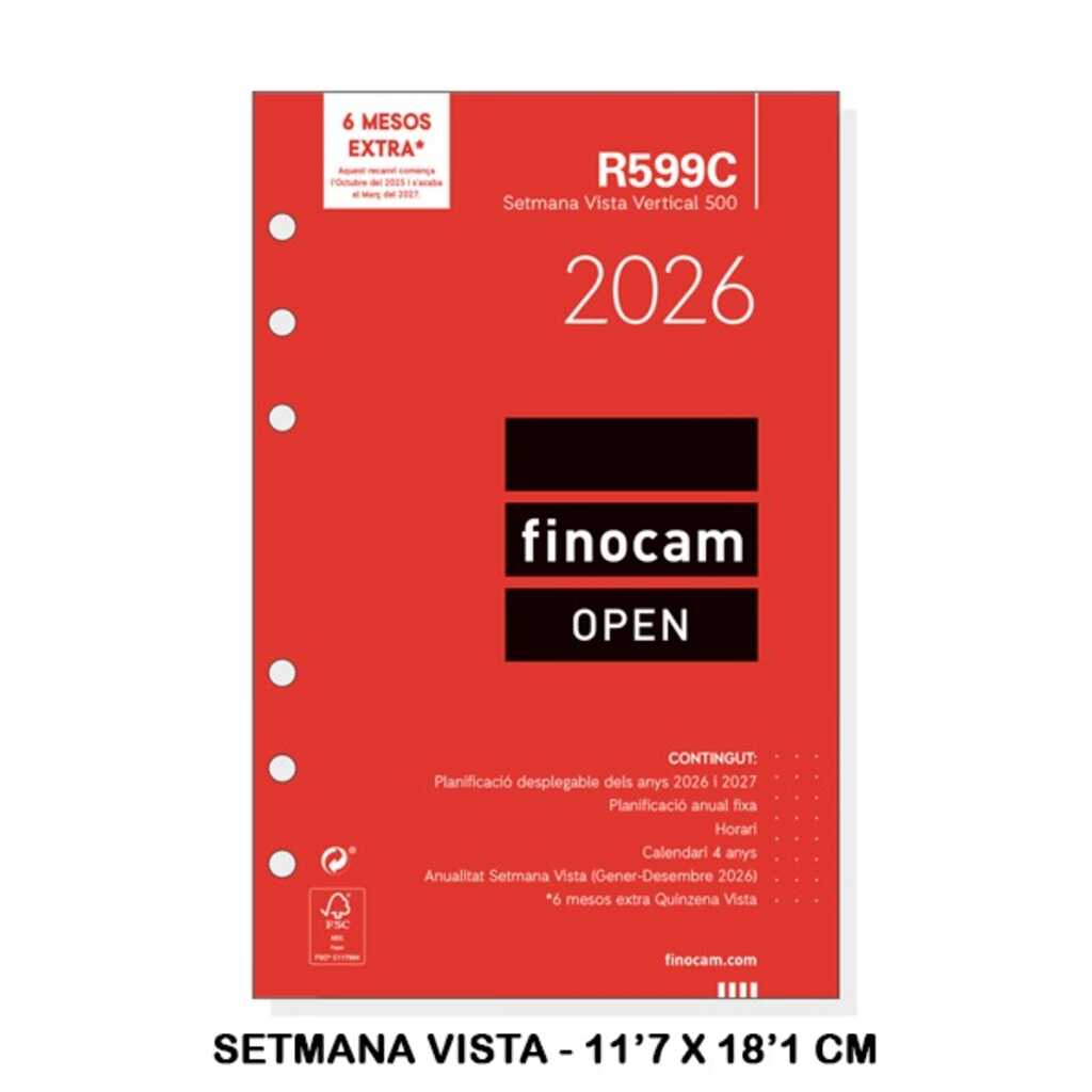 recambio anual 500 svv 2026 r599c