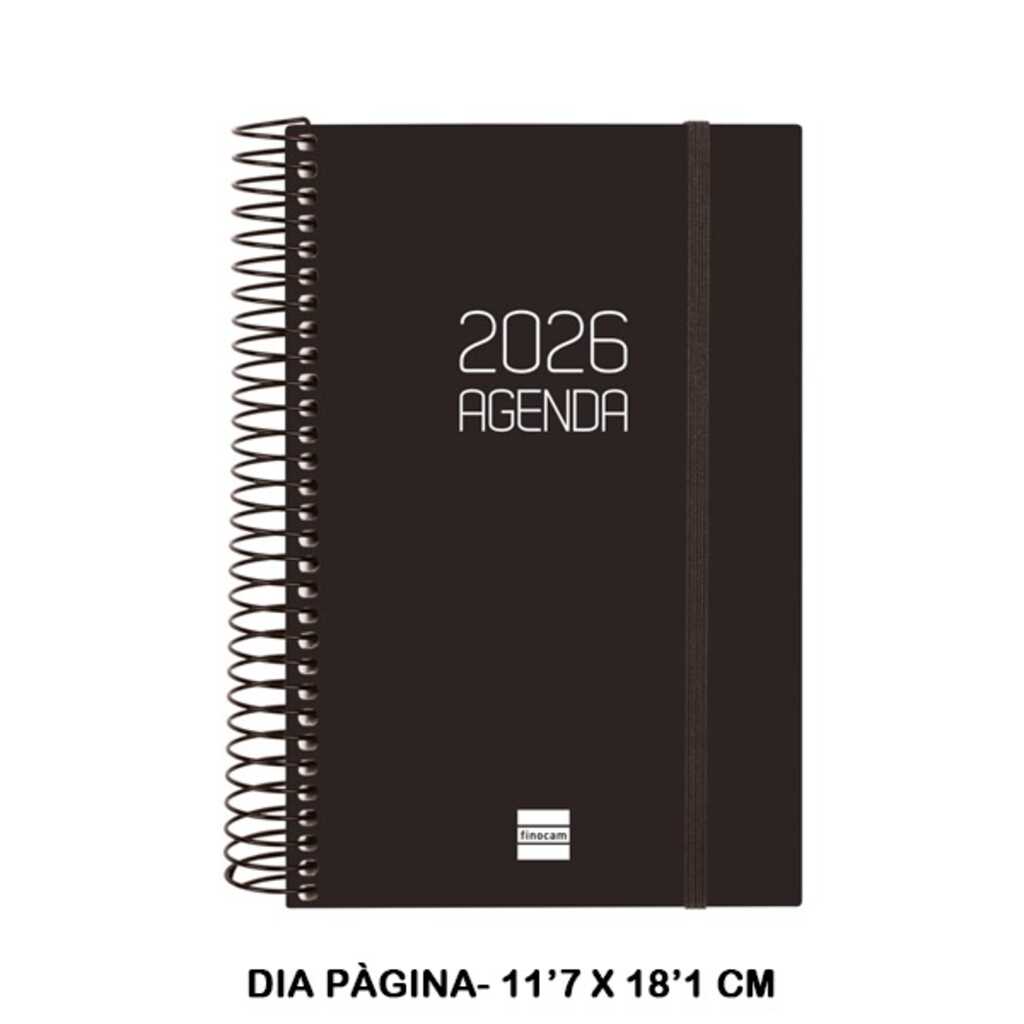 agenda opaque e5 1dp 2026 negre